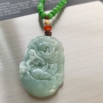 翡翠　天然石　翡翠ペンダント　翡翠ネックレス　ネックレス　ペンダント 龍