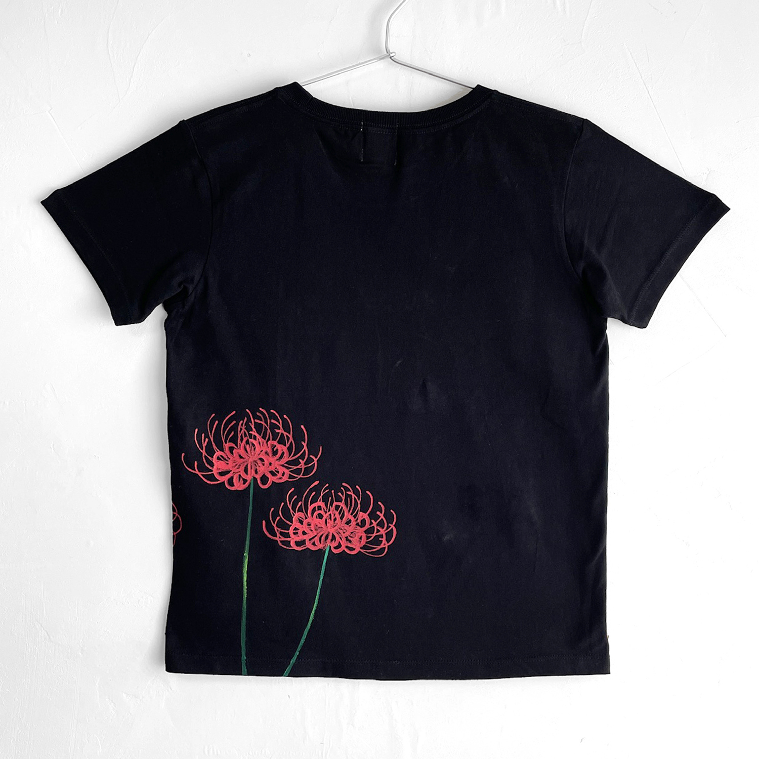 ブラック Tシャツ ASK YOURSELF 花柄 b92fecbed3318cb9ef662ca730db1b