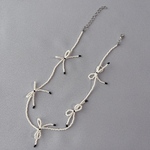 ビーズネックレス　リボン