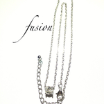 【極細チェーン/Silver】fusion一粒ネックレス