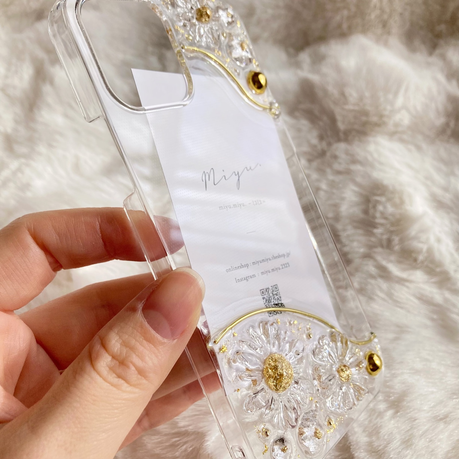 名前入り♡キラキラシェルフラワー✨淡色✨フレーク♡iPhoneケース 名前入り♡キラキラシェルフラワー✨淡色✨フレーク♡iPhone