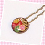 【レジン】フルーツいっぱいのかんざし(ヘアピン)