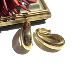 0983 90sVINTAGE EARRING  GIVENCHY 変形デザインフープヴィンテージ　アンティーク  イヤリングクラシカル　クリップ　ナチュラル　カジュアルブライダルジュエリ-