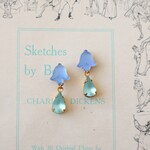 ヴィンテージ × ヴィンテージ　ドロップ ピアス イヤリング 【ブルー】