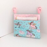 ３スペース防水移動ポケット★ユニコーンタグ★蓋なしラミネート