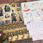 オリジナルコラージュシートとデザインペーパー全種類セット　スチームパンク、春を待ちわびて　