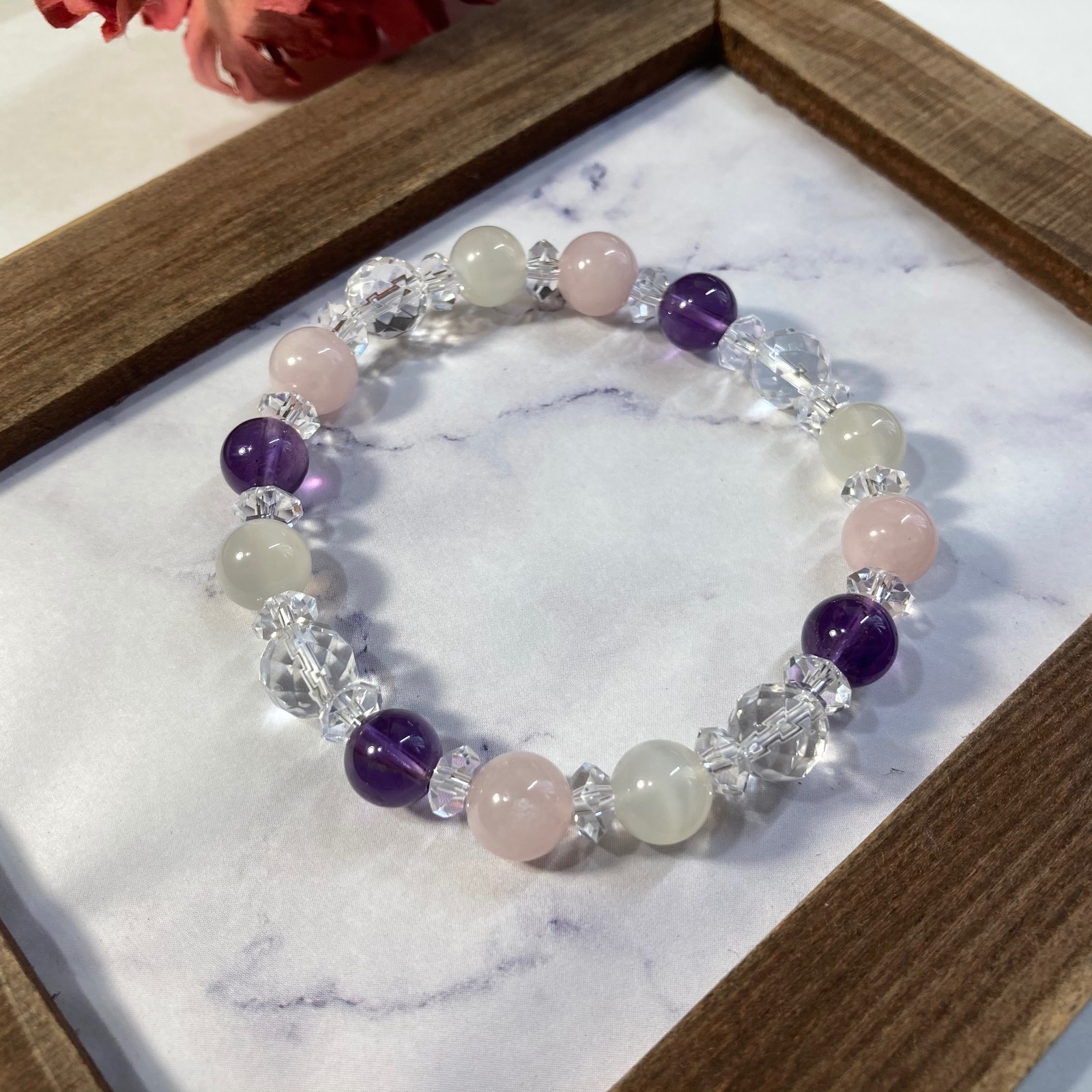 水晶 ムーンストーン ローズクォーツ アメジスト 天然石