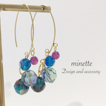 Ethnic color スワロフスキーピアス