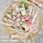♡~*:＊fleshyピンク&グリーン＊:*~♡スワッグブーケ☆ドライフラワー
