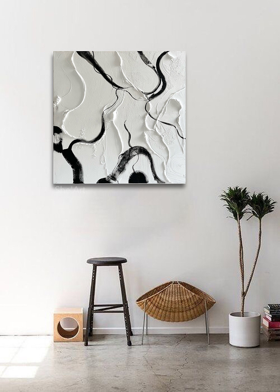 絵画 モダンアート クール 抽象画 パネル インテリア 原画 現代アート 原画𝙓𝙓𝙇：𝟴𝟬×𝟴𝟬・modern・ニュートラル インテリア
