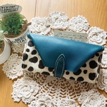 ◆受注生産◆ ギャルソン財布　牛革 × ハラコ　長財布　ロングウォレット　ダルメシアン柄　本革　レザー　お財布　カウ柄　