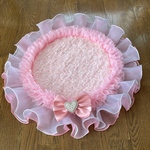 カフェマット💓pinkファ〜💓円形45㎝（フリルを含）