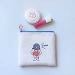 覆面レスラー☆刺繍ポーチ