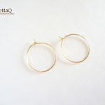 【14KGF】18mmフープピアス