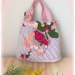 紫陽花のコットンバッグ