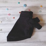 📍セール　リブニットのハイネックカットソー  (ブラックグレー） 完成品