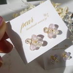 【Petite fleur-小花-】ピンク 花 ドライフラワー ピアス イヤリング