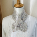 モヘアタムネップのあったかリボンマフラー