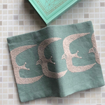 ブックカバー   go!  ミナペルホネン の 刺繍生地　文庫本カバー つばめ