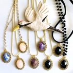 天然石 *Gacha de fortune* アメジストローズクォーツ オニキス ラピスラズリ ネックレス