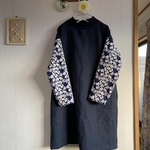 ボタニカル刺繍、リネンのチュニックワンピース