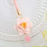 蓮の花のストラップ ＊つまみ細工＊