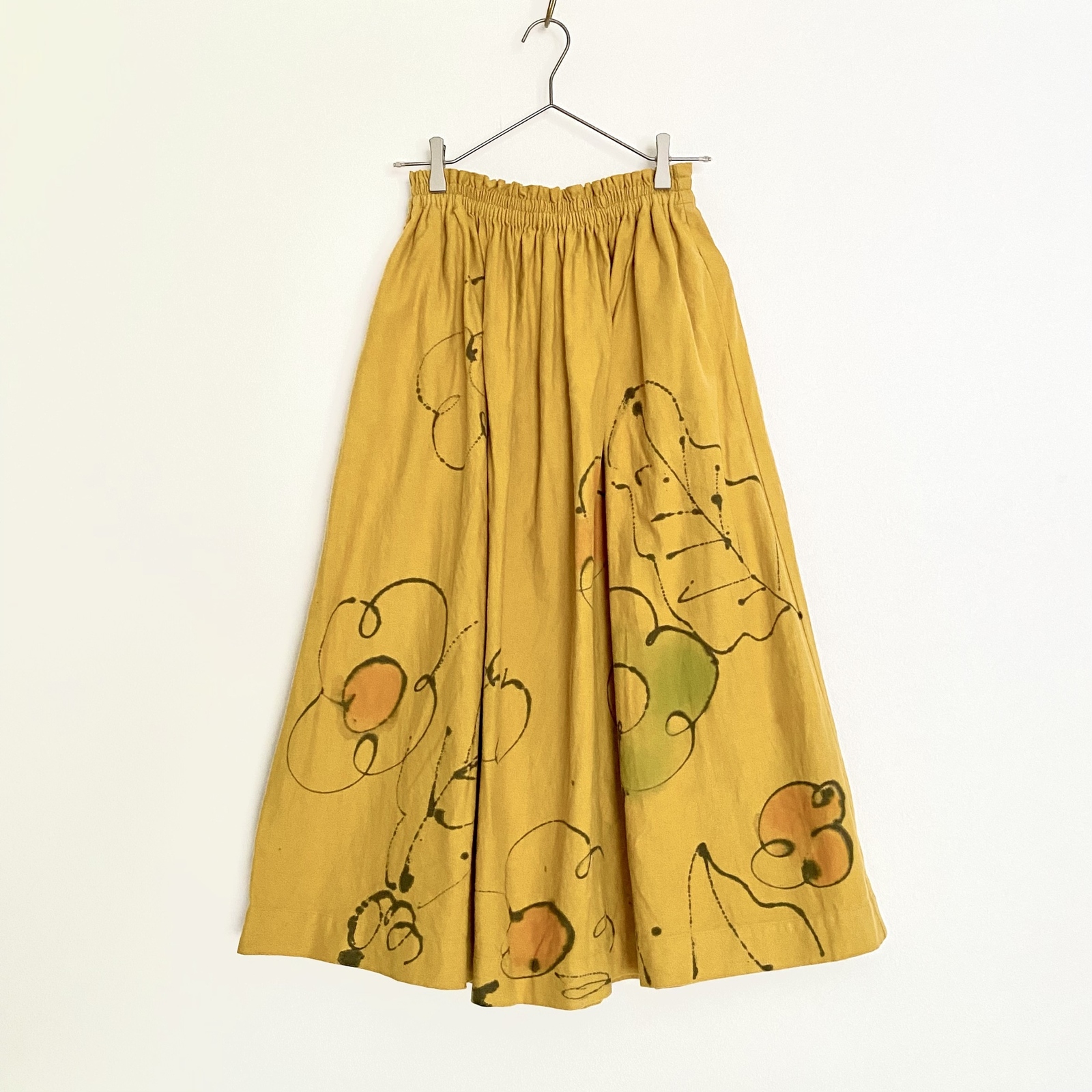 手染めコットンネルのふんわりスカート / Flower × yellow 19,272円