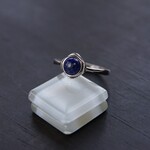 ラピスラズリ　リップルカボションリング　SILVER925