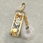インド刺繍リボンのカチューシャホルダー　猫