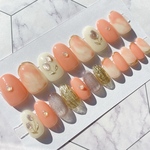 334.（全サイズ現品販売）ニュアンスマグネットチューリップネイルチップ
