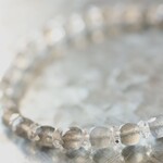 …☆月と太陽の象徴☆とっても小さい☆ラブラドライト：4×4ミリ＆水晶（キューブラウンドカット）☆天然石☆…