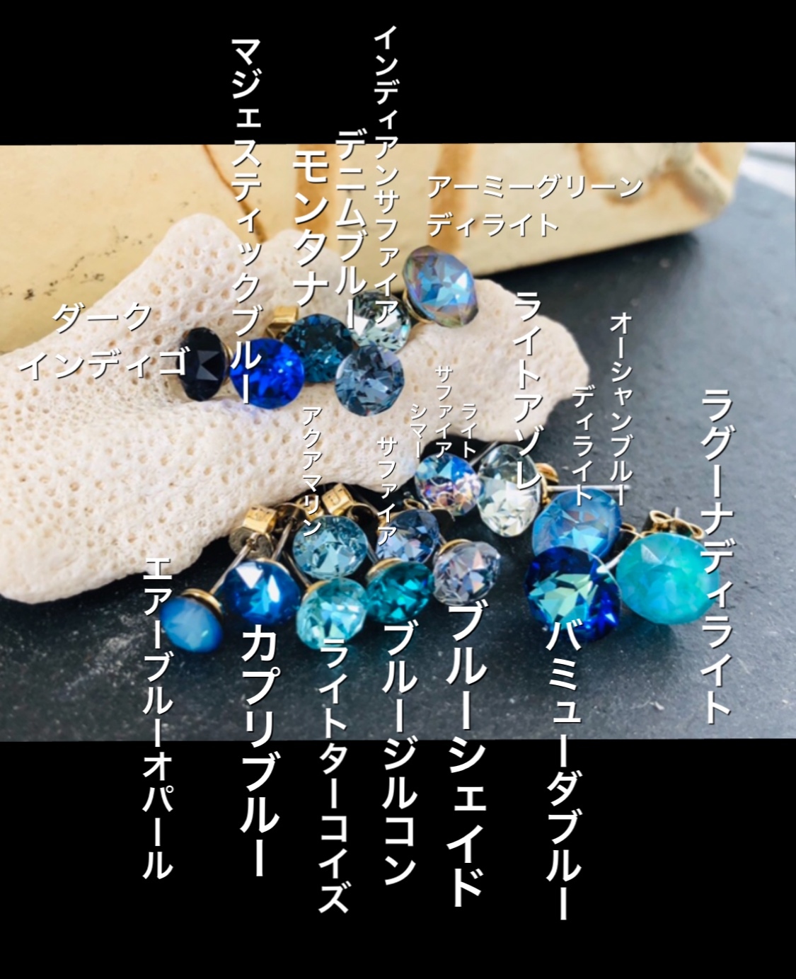 スワロフスキー・クリスタル®︎ マジェスティックグリーン ピアス 6mm