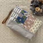 布合わせ大きめポーチ　