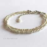 #10　シルバービーズ二連ブレスレット