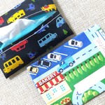 お名前が書ける！乗り物 2種 ミニ ティッシュケース セット☆ ティッシュカバー☆幼稚園☆保育園☆男の子☆入園入学準備