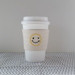 コーヒースリーブ♡リバーシブル　スマイルcenter