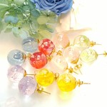 直付けｶﾞﾗｽﾄﾞｰﾑ(ｽﾉｰﾄﾞｰﾑ)の中のｱｼﾞｻｲ&ｶｽﾐ草/7色