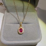 キュートなピンクレッド　スピネル(*˘︶˘*).｡.:*♡💕ネックレス