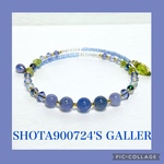 ［再販11］タンザナイトを花束にして💐　シングルワイヤーブレスレッド　天然石　#minne_new  Swarovski  #タンザナイト