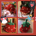 【rika0421様専用】いちご狩りにかぶって行こう！ひらひらプリムのいちご帽子