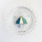 アンブレラ 刺繍ブローチ