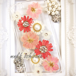 再販♡キラキラ押し花のiPhoneケース