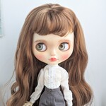 1035※単品※白のフリルの長袖ブラウス※ブライスアウトフィット※1/6ドール服