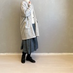 毛並みがかわいいローブカーディガン。シャギーなニット。【受注製作】