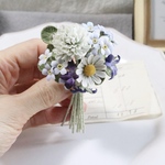 布花   小さめの草花ブーケブローチ　1074