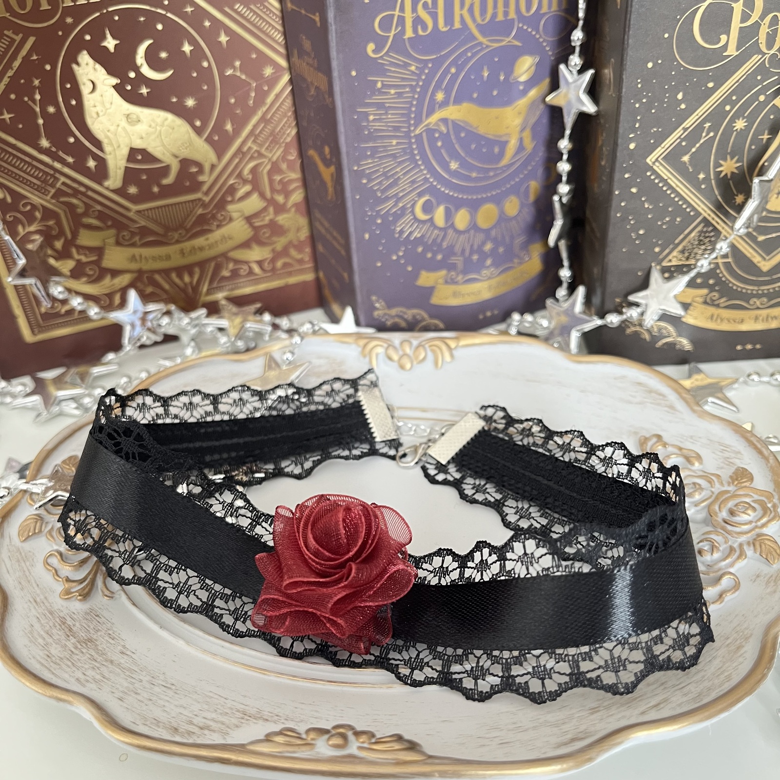ゴスロリ ゴシック&ロリータ 薔薇＆レースのチョーカー