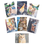 さちカレンダー＆島猫クリアファイル5枚セット　Sachi Calendar2024&Island Cats A4 file folder 5piece set