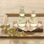 大人もときめくかわいい【お花雛】（ピンクコスモス）ガラスのお雛様