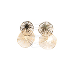 ERG-2605-G【2個入り】リンクサークルピアス/Linked Circle Earrings Post Earr