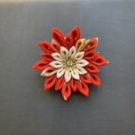 【つまみ細工　古布　ブローチ　髪飾り】